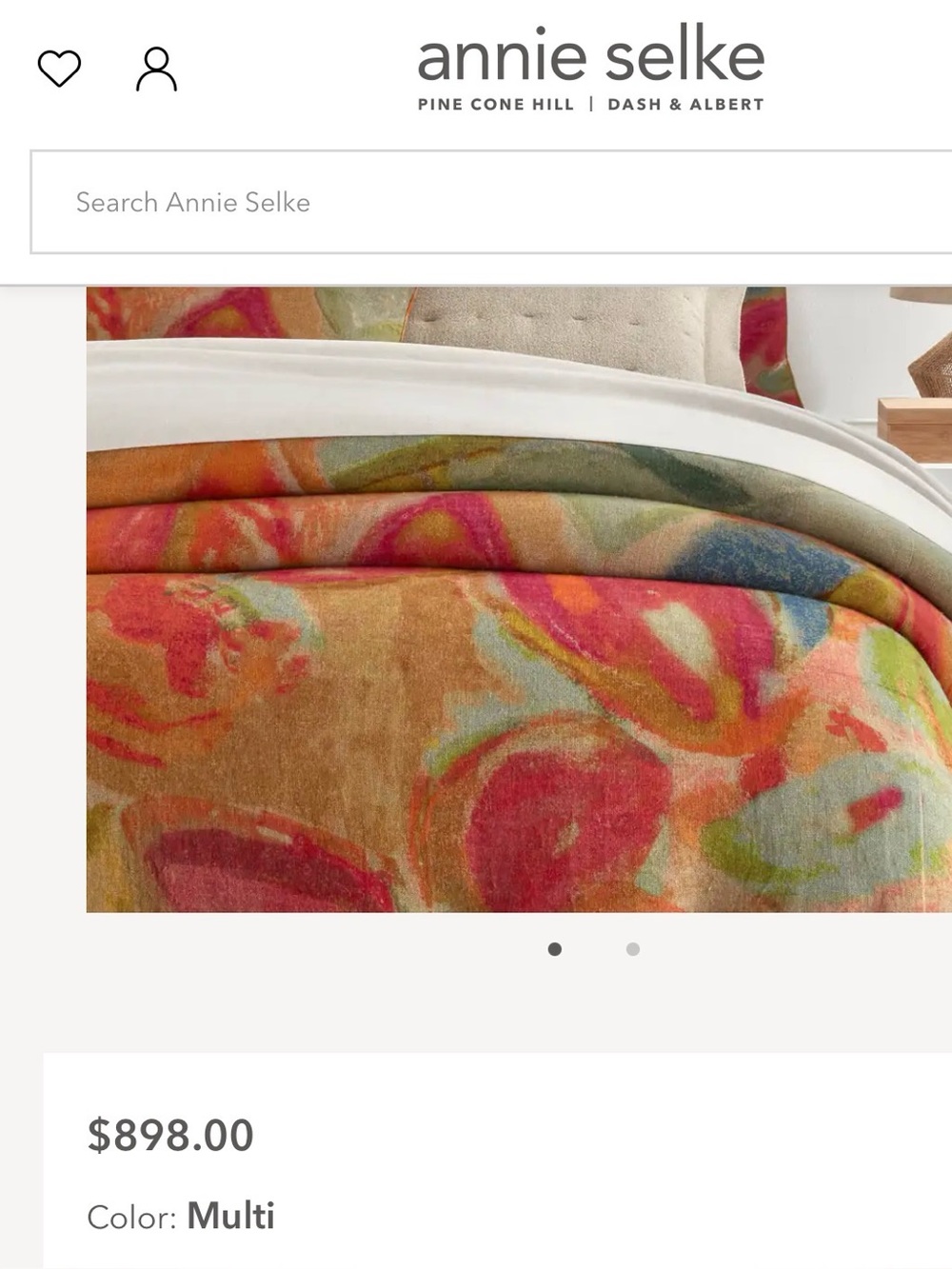 Annie Selkie Joy Linen King Duvet, 2 King Shams & 1 decorative pillow!